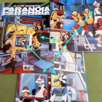 PARANOIA (1984): Jim Holloway's brilliant cover art encapsulates the game