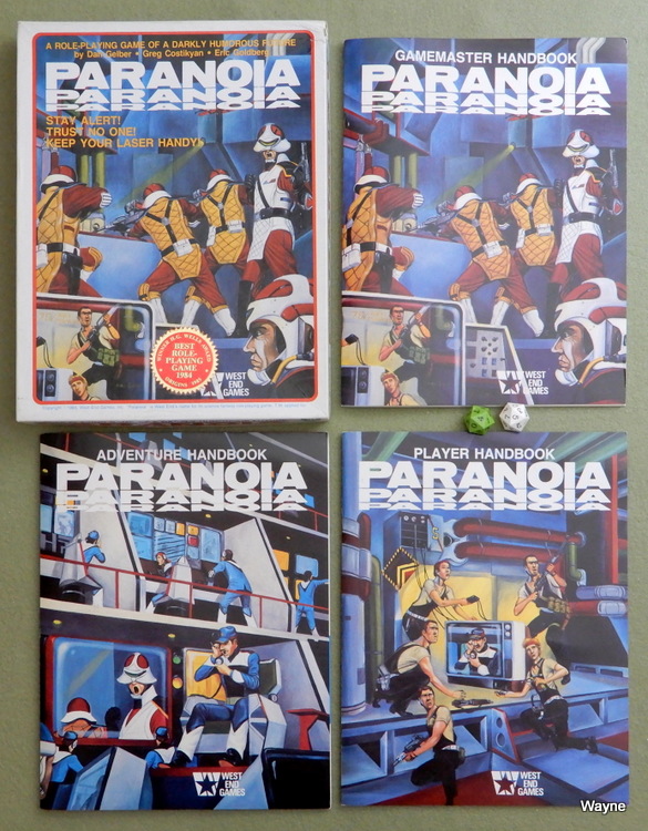 Paranoia 1st box set w seal & dice